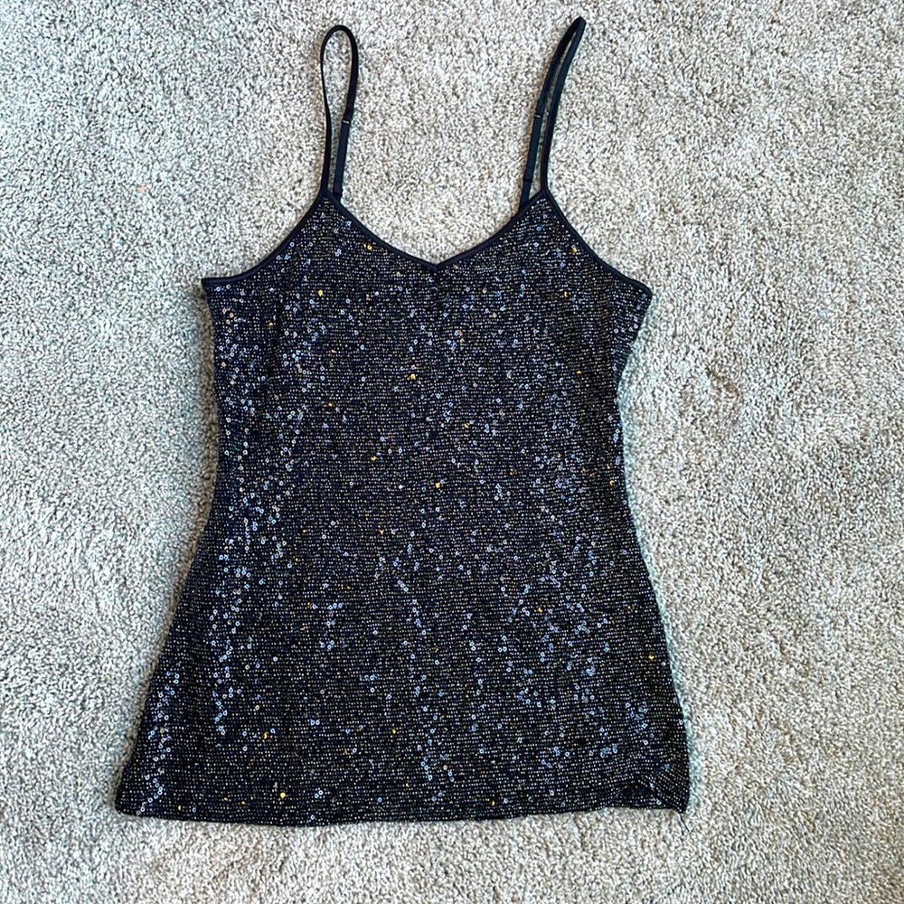 Express Black Sparkle Sequin Camisole